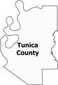 Tunica County Map Mississippi