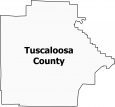 Tuscaloosa County Map Alabama