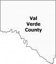 Val Verde County Map Texas