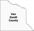 Van Zandt County Map Texas