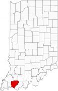 Warrick County Map Indiana Locator