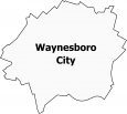 Waynesboro City Map Virginia
