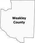 Weakley County Map Tennessee