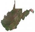 West Virginia Satellite Map
