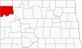 Williams County Map North Dakota Locator