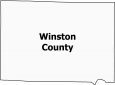 Winston County Map Alabama