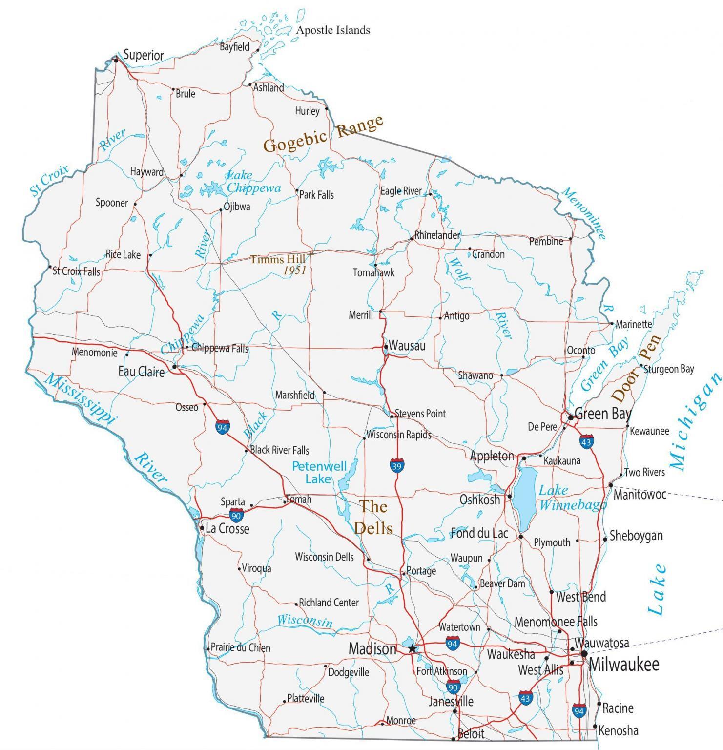 Wisconsin County Map - GIS Geography