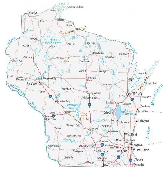 Wisconsin County Map - GIS Geography