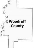Woodruff County Map Arkansas