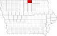 Worth County Map Iowa Locator