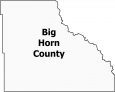 Big Horn County Map Wyoming