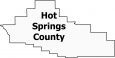 Hot Springs County Map Wyoming