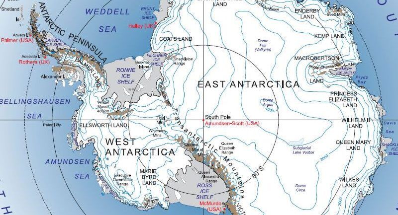 north and south pole map