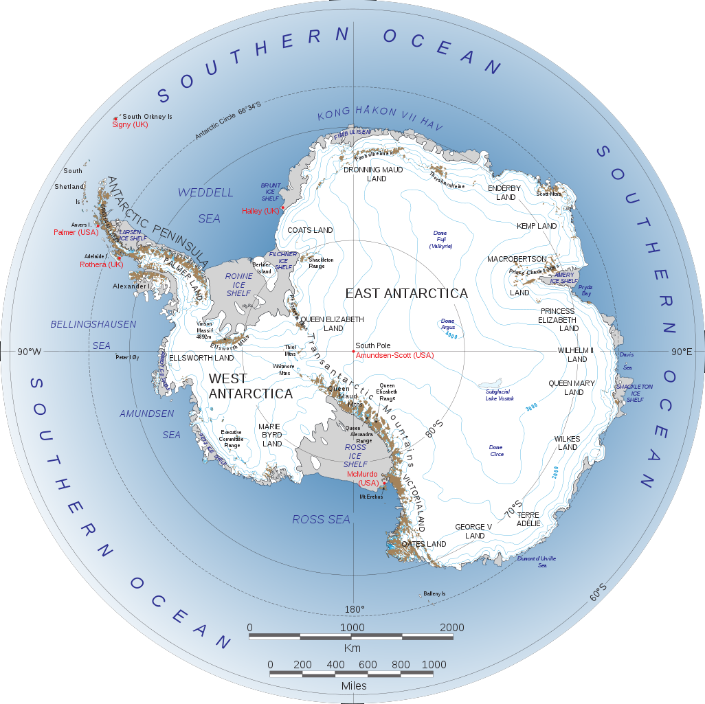 Antarctica Map 
