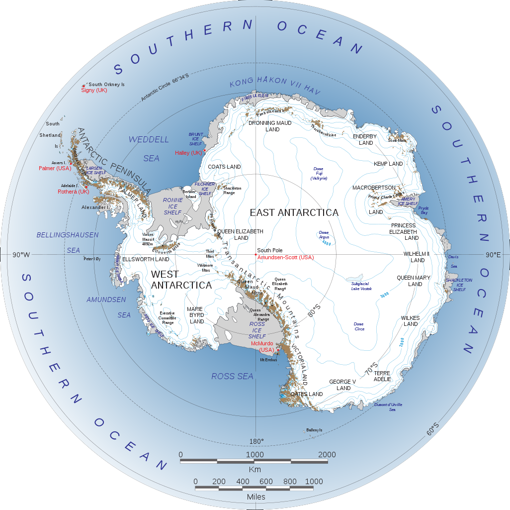 north and south pole map