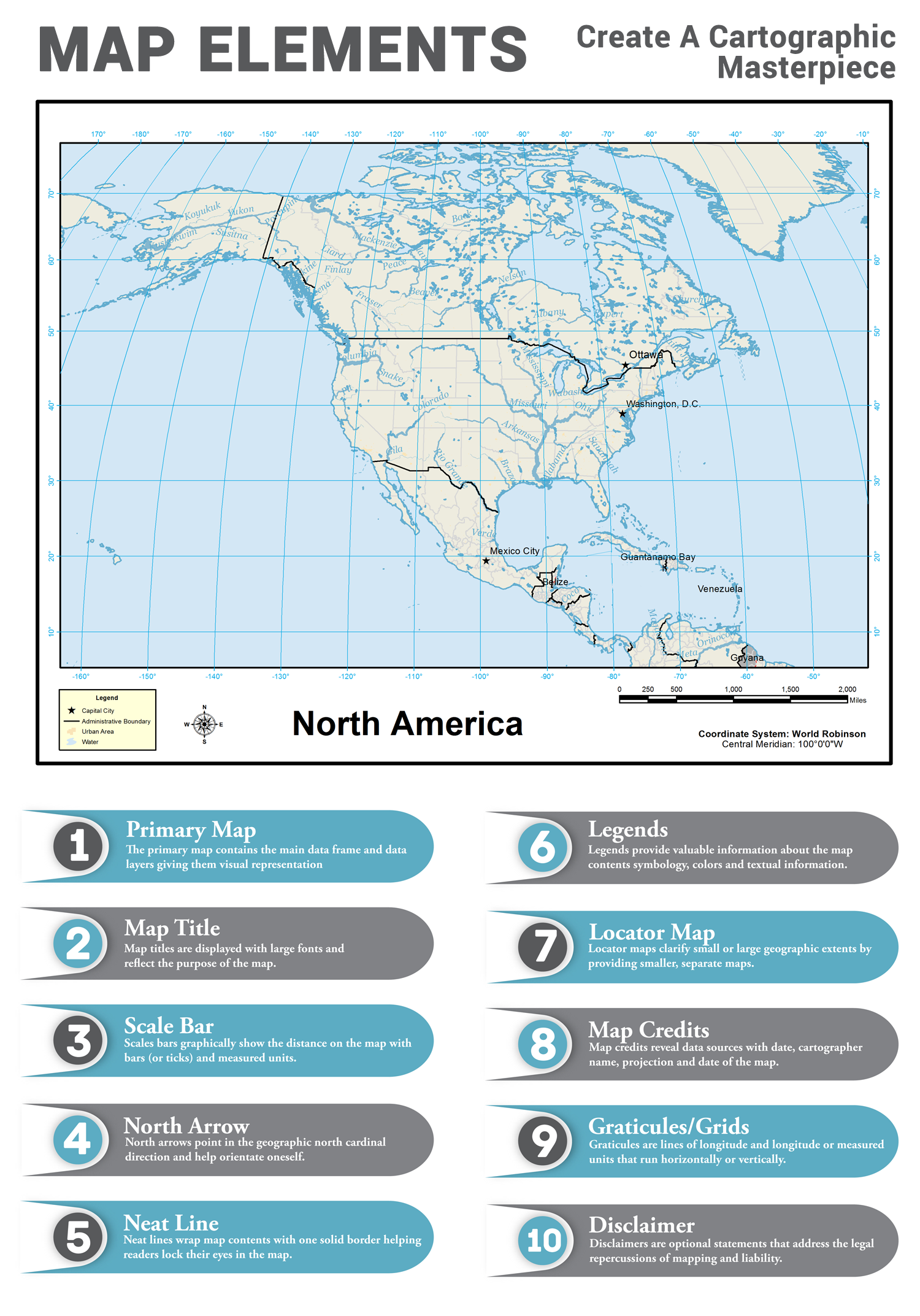 Map element. Map elements. Map Elementary. Informative Map. Меридиан 100 Северная Америка.