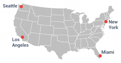 Mapa de localizações