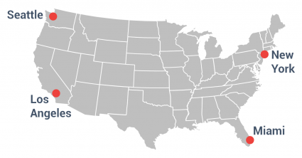 Carte des localisations