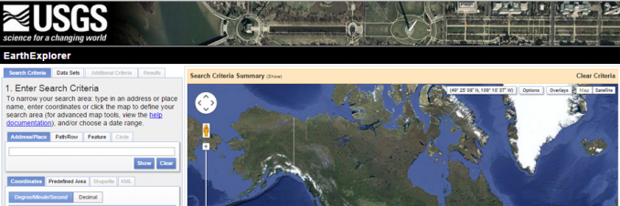 USGS Earth Explorer