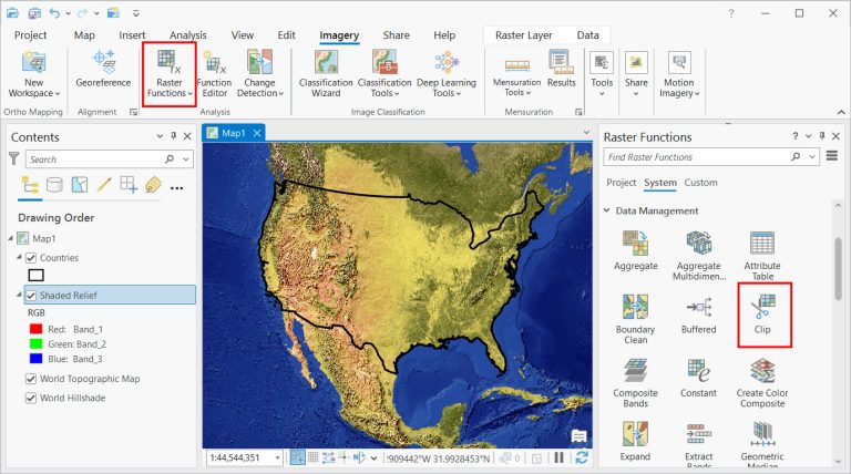 ArcGIS Pro Raster Functions Clip