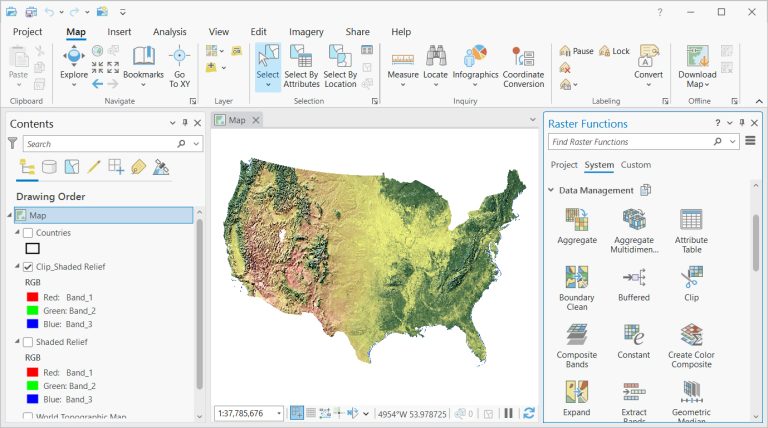 ArcGIS Pro Raster Functions Clipped Raster