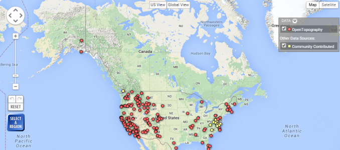 open topography webmap