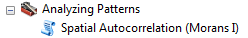 spatial autocorrelation tool