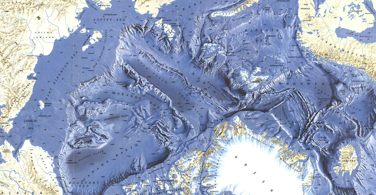 Arctic Maps Ocean Floor