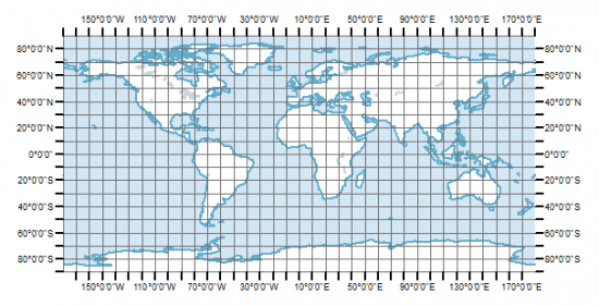纬度/经度地理坐标系