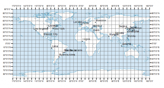 Map With Lat Long Lines Latitude, Longitude And Coordinate System Grids - Gis Geography