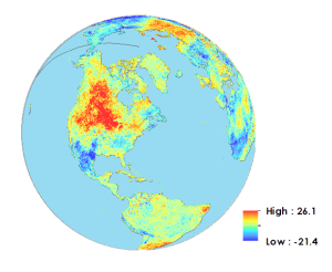 Land Surface Temperature Difference