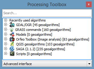 QGIS Advanced GeoAlgorithms