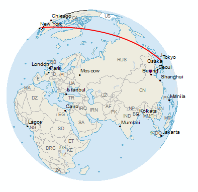 Globe: New York to Tokyo