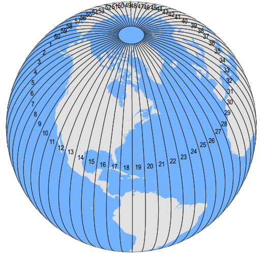 Utm Projection Zone Map - Mabel Brandice