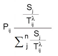 Huff Gravity Model Formula