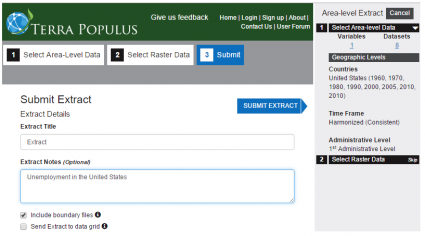 TerraPop Submit Extract