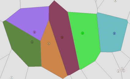 Voronoi 图泰森多边形结果