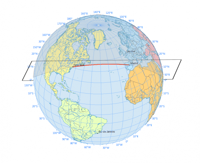 What is the shortest flight route between two points on earth? - Quora