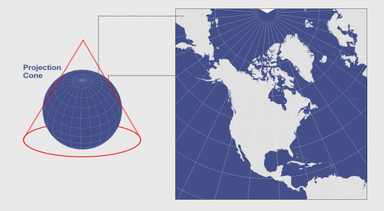 北美兰伯特等角圆锥投影