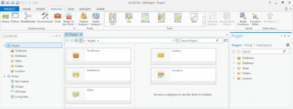 arcgis pro user interface