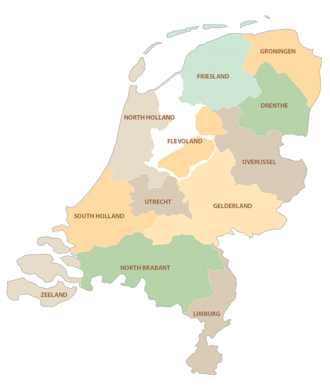 Netherlands Provinces Map