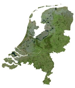 Netherlands Satellite Map