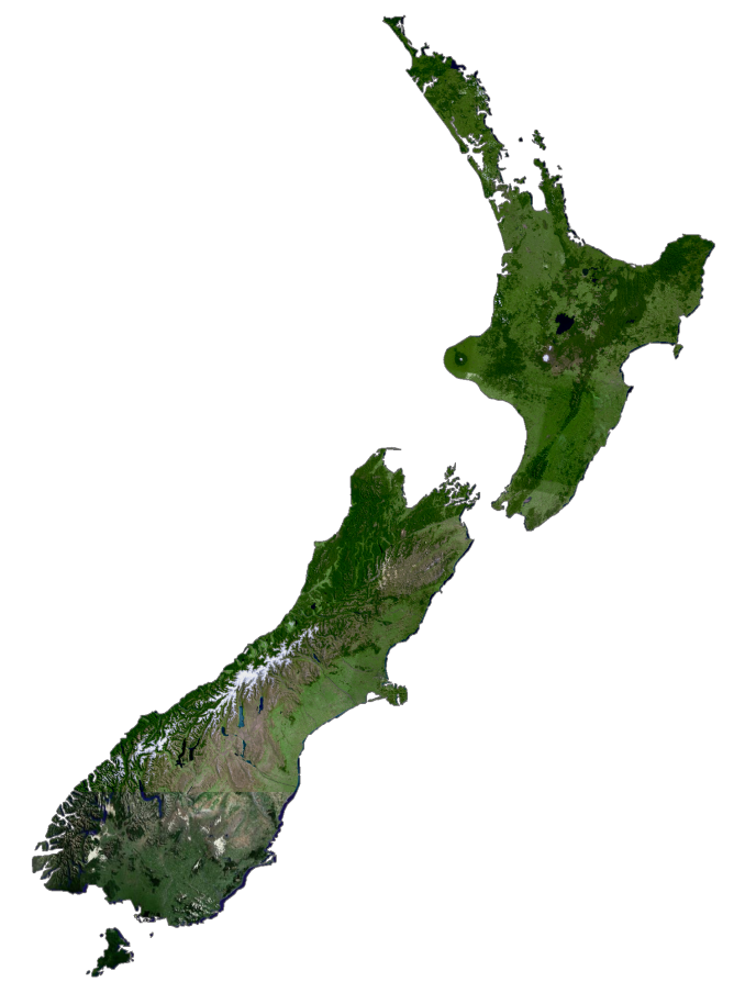 New Zealand Satellite Map