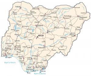 Nigeria Map – Cities and Roads