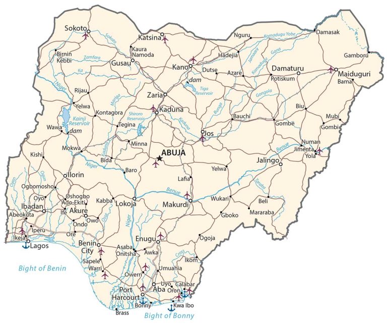 Nigeria Map 768x646 