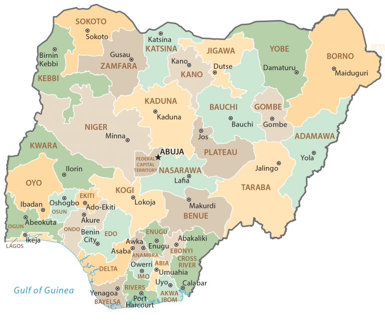 Nigeria State Map