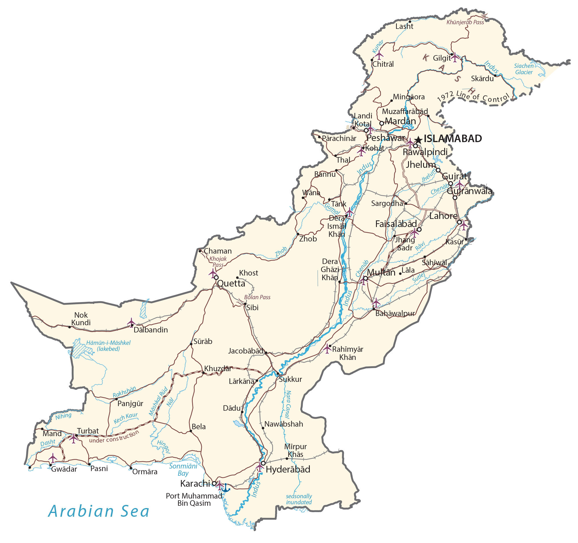 Pakistan Map With Provinces And Cities - Caresa Vivianne