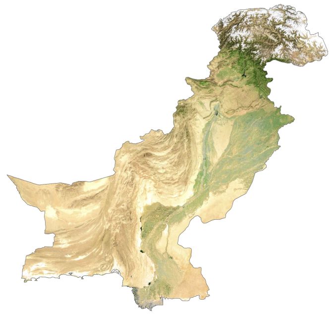 Pakistan Satellite Map