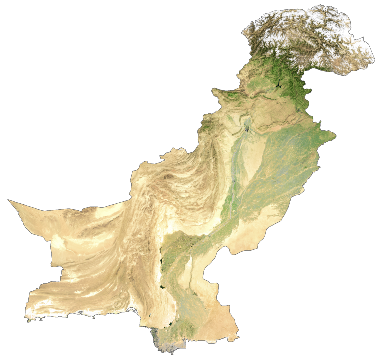Pakistan Satellite Map