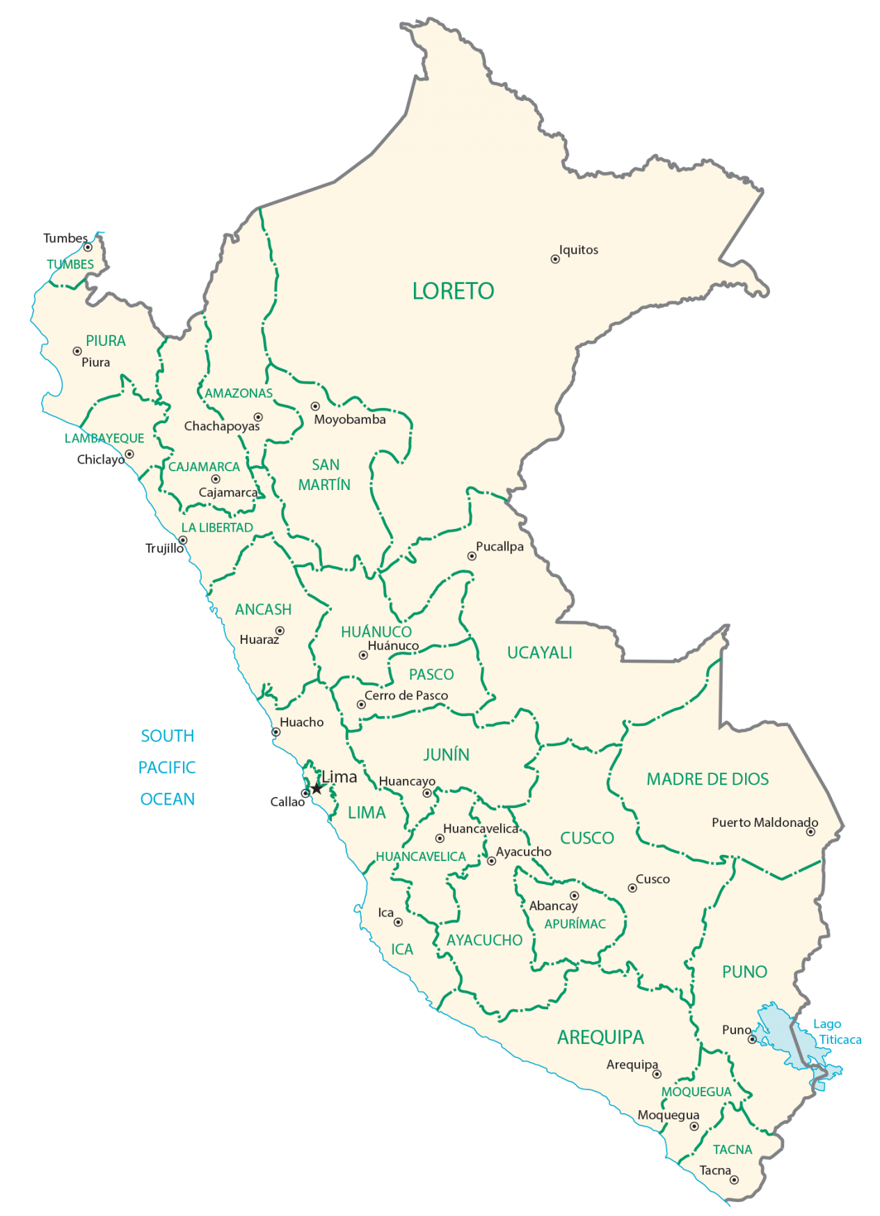 Peru Regions Map